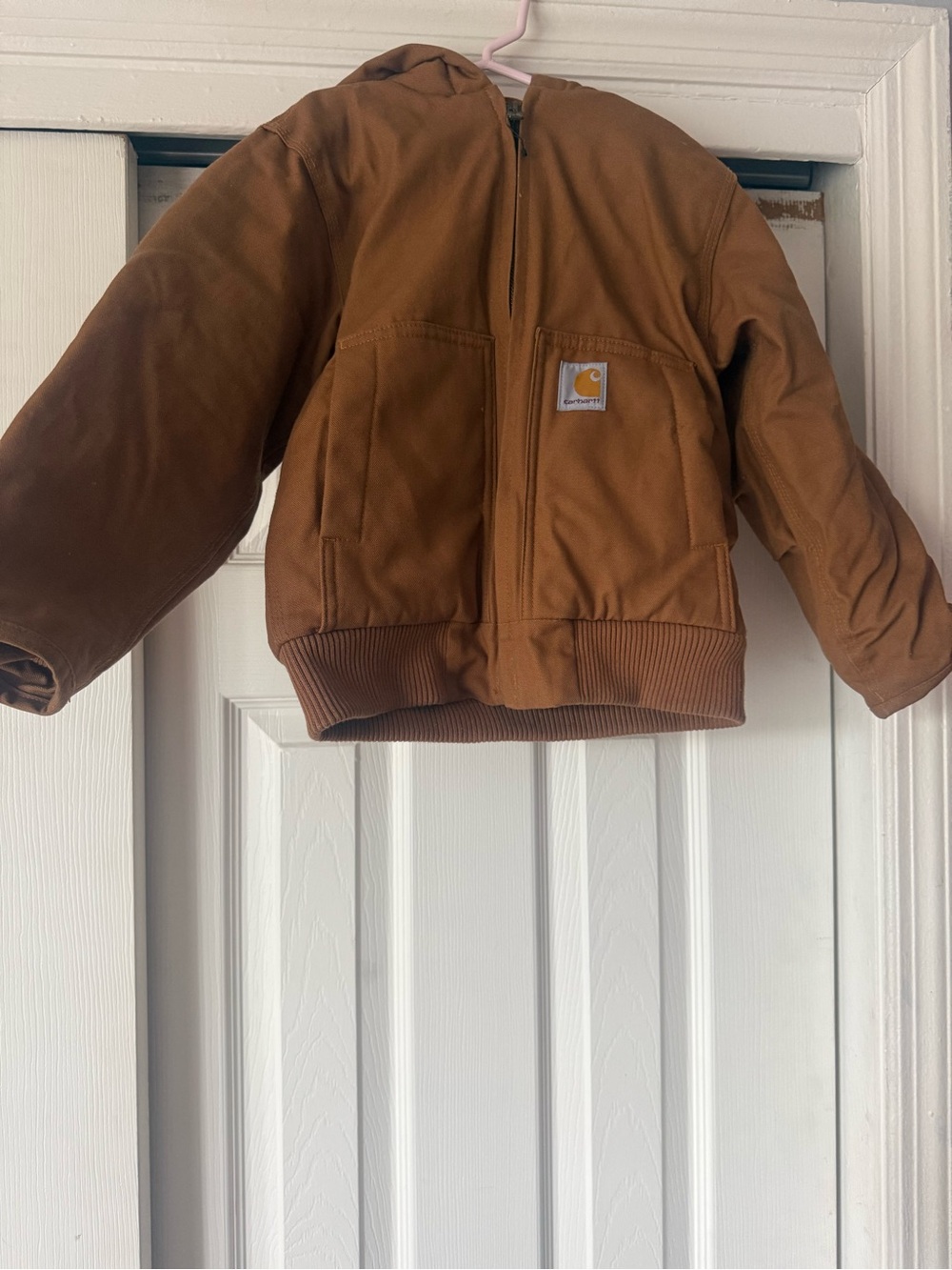 Carhartt Black Quilted Lined Jacket with Logo Label
